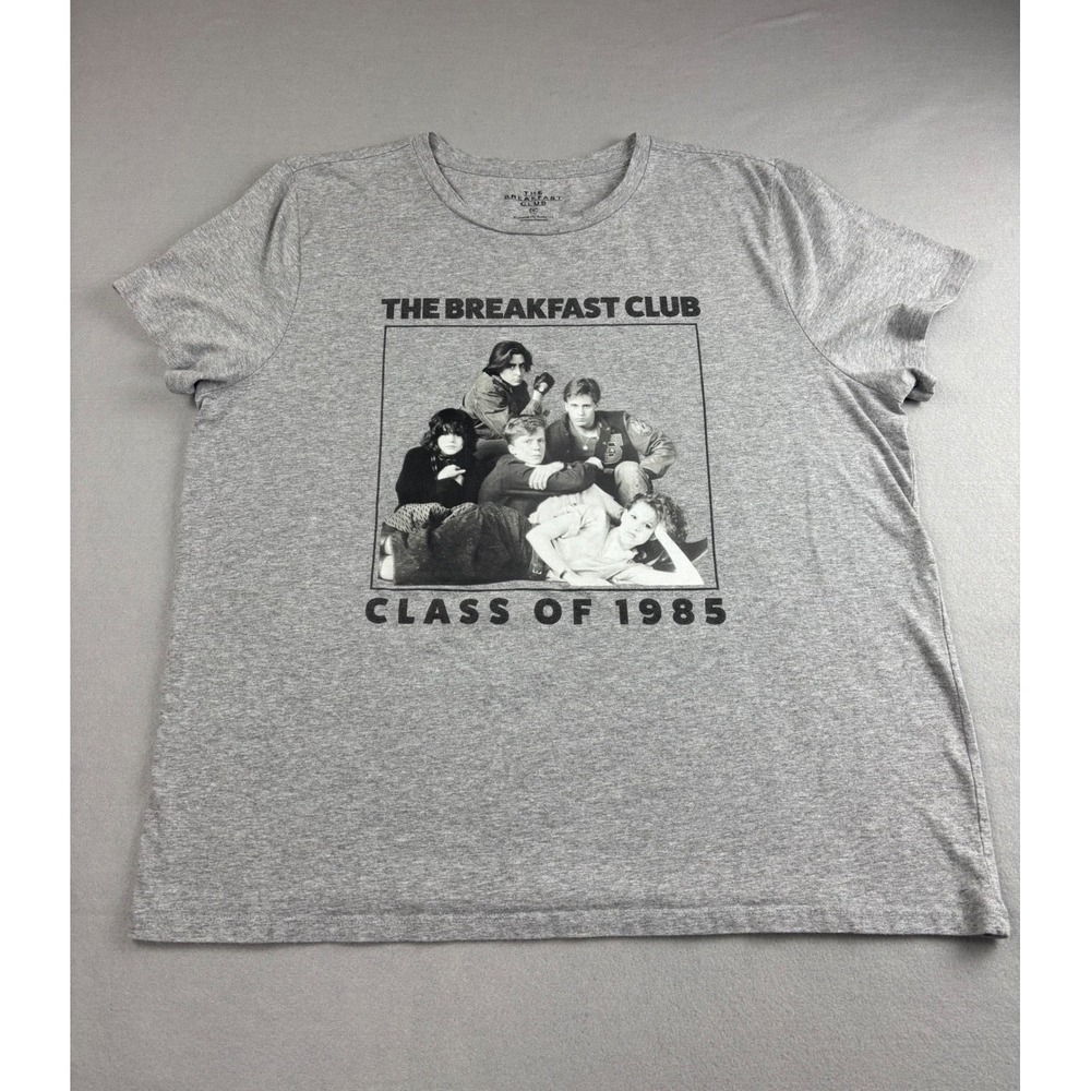 The Breakfast Club Shirt XL Gray Graphic Tee Womens Class of 1985 Movie 80s Vtg
